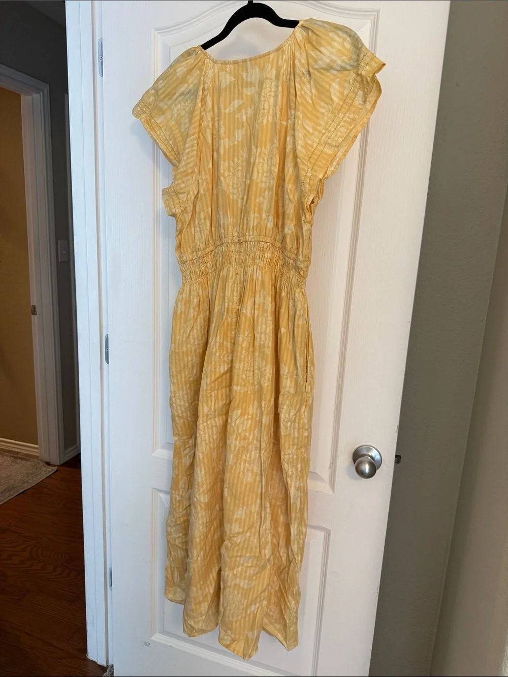 Universal Thread Yellow Floral Maxi Dress with V-Neck - Picture 3 of 6